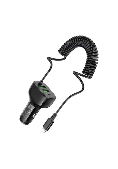 Hoco Nz11a 30w 2 Usb+ Type-c Girişli İphone Kablolu Araç Çakmakl