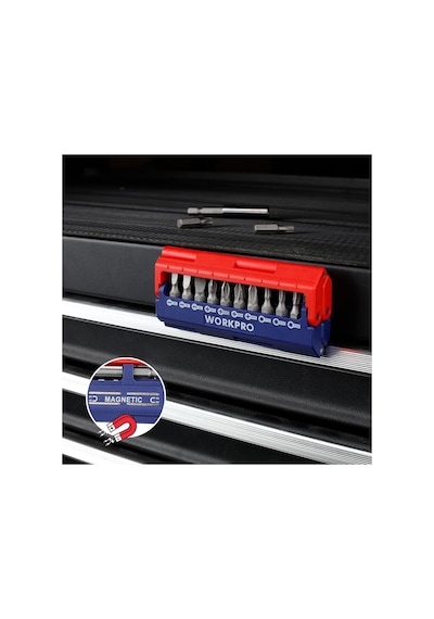 Workpro Wp221062 13 Parça Manyetik Cr-v Vidalama Bits Uç Seti
