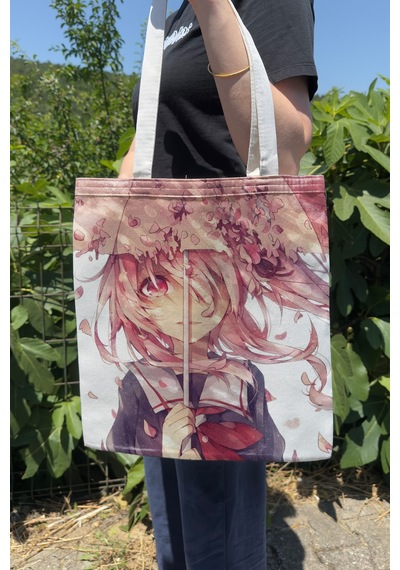 Zipzap Mirai Nikki V4 Yazlık Kışlık Çift Taraflı Kanvas Baskı Bez Çanta Anime Çantası