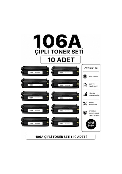 106a Çipli Toner Seti 4 Adet