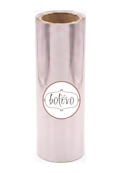 Bolivo Premium Hobi Varak, El Sanatları, Dekorasyon Ve Kendin Yap Dıy Süsleme Folyosu Ekru, 10 Cm X 5 Mt