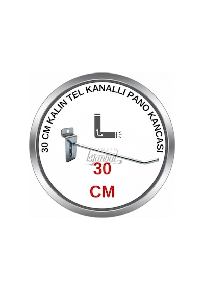 Kanallı Pano Kancası 30 Cm Kauçuklu Delüx 10 Kg Kapasiteli Mağaza Raf Askı Kancası 20 Adet