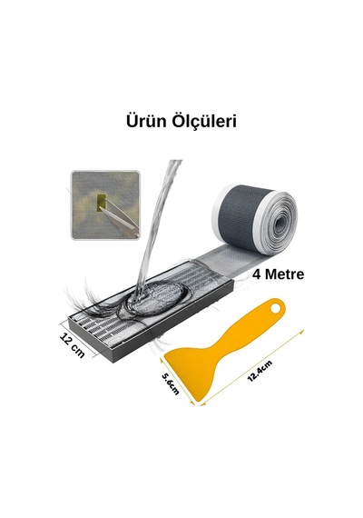 Siolanzi Sineklik Tamir Ve Gider Süzgeç Filesi 12 Cm X 4 M