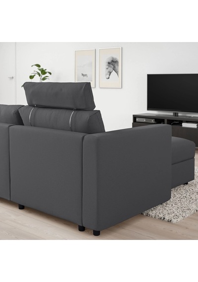 Ikea Gri Konforlu Kanepe - Baş Desteği
