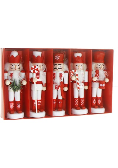 5 Adet 12cm Kurşun Asker Kırmızı