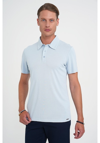 Efor Comfort Fit Polo Yaka Modal Karışım Kısa Kol Casual Mavi Tişört Ts 903 Mavi