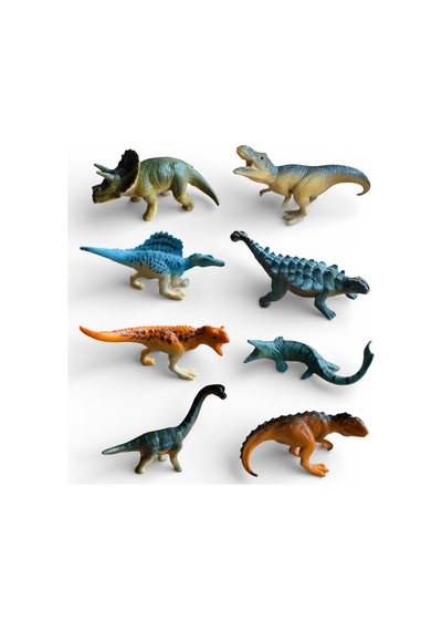 Dinazor Oyuncak 10 Adet Birlikte T-rex Model Oyuncak Et Malzeme Eğitici Oyuncak Dinozor