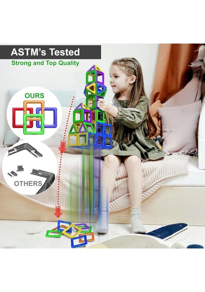 Desire Deluxe Manyetik Blok Seti Stem & Montessori Eğitim Seti Okul Öncesi Ve İlkokul Çocukları