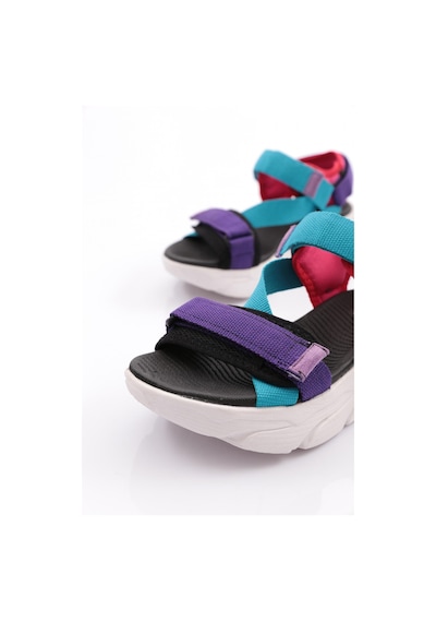 Dgn Ss0001-0178 Kadin Cirtli Sandalet Mavi Mor