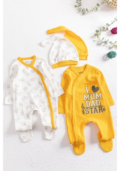Babymod I Love Mum & Dad Baskılı 2'Li Bebek Tulum Takım