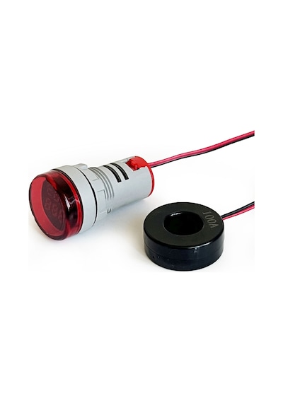 2'li Volt Amper Ölçüm 22mm Ac60-500v 100a Kırmızı
