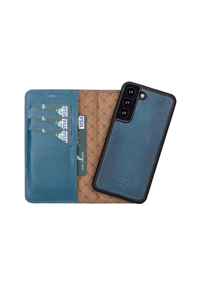 Bouletta Samsung Galaxy S22 Uyumlu Deri Cüzdanlı Kılıf Brn4Ef Mav