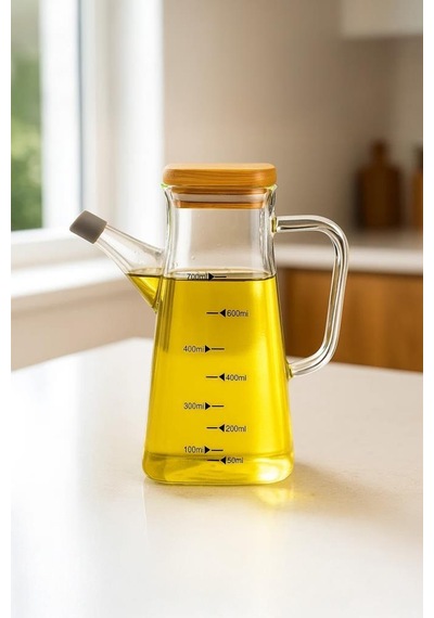 Bambum Rafa - Bambu Kapaklı Yağdanlık 750ml Bambu