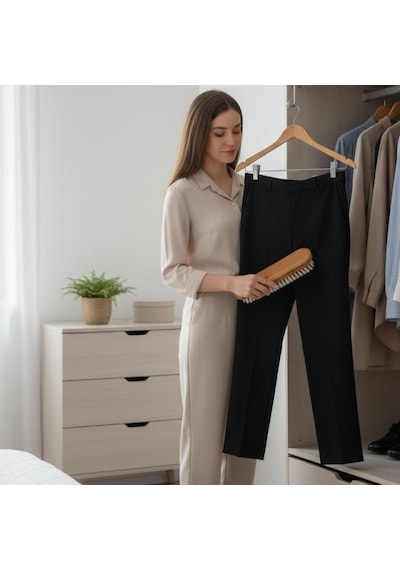 Ergonomik Ahşap Elbise Fırçası Tüy, Toz Ve Kir Temizleyici Doğal Kıllı Kıyafet Fırçası Diğer