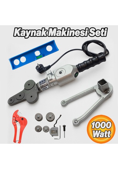 Profesyonel 1000 Watt Kaynak Makinesi Seti Termostatlı Isı Ayarlı Plastik Boru Kaynak Cihazı