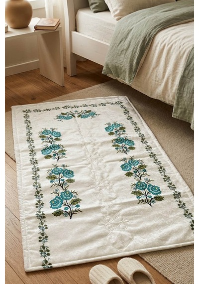Kanaviçe Dijital Baskılı Kadife Tek Seccade 70x110cm Diğer