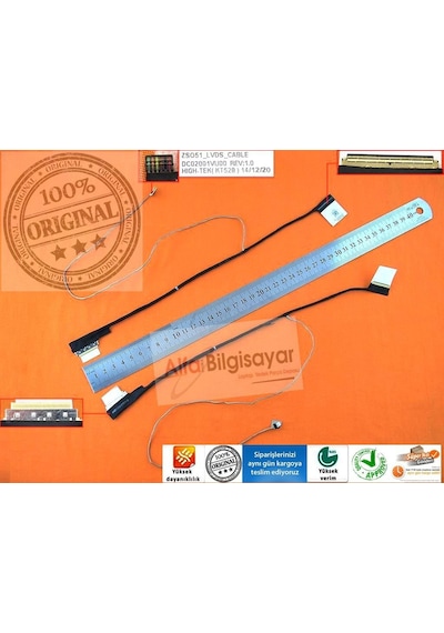 HP Uyumlu 15-R000 Touchsmart Lcd Data Kablo, Ekran Bağlantı Lvds Flex