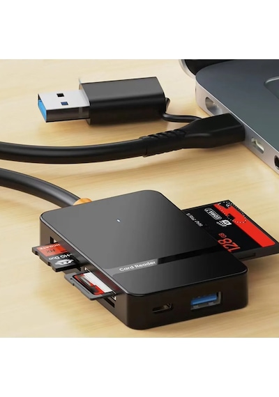 Microcase ALl4587 8 İn1 USB OTG SD/TF Type C USB 3.0 Çift Kart Okuyucu