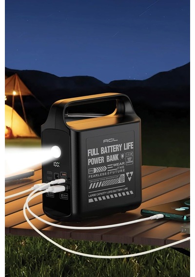 Pw-155 100.000mah Taşınabilir Enerji İstasyonu Powerbank 22.5w Hızlı Şarj Dahili Lightning + Type-c + Usb Kablo