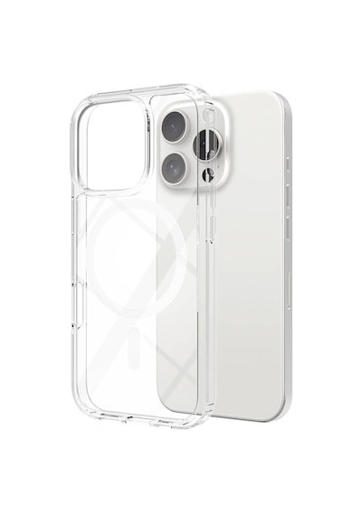 Nourthkiingdom Apple Uyumlu iPhone 16 Pro Max Kılıf Magsafe Şarj Özellikli Şeffaf Sert Pc Nrtk Embos Kapak-şeffaf Şeffaf