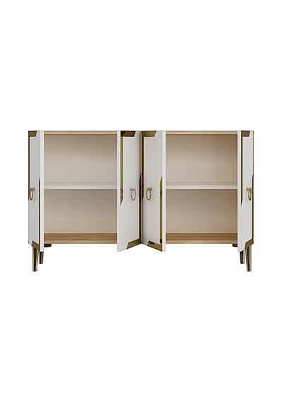 Ka1233dbg Seza120 Konsol, Kahve Köşesi Ve Tv Sehpası, Çok Amaçlı Dolap Safirmeşe - Beyaz - Gold 120cm Ka1233dbg Seza120 Konsol, Kahve Köşesi Ve Tv Sehpası, Çok Amaçlı Dolap Safirmeşe - Beyaz - Gold 120cm
