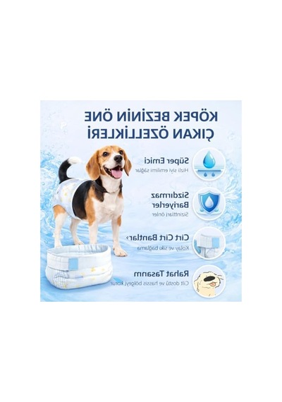 Ultra Emici L Beden Dişi Köpek Ve Kedi Tuvalet Bezi, Sızdırmaz Açık Indigo