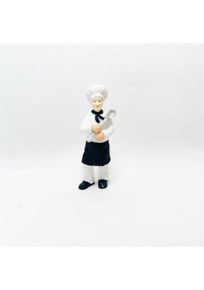 Kaşık Tutan Aşçı-teraryum Figürü 8.8cm Çok Renkli