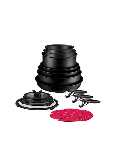 Tefal Ingenio Unlimited 6x Maxi Büyük Tava Tencere Seti - 22 Parça Siyah