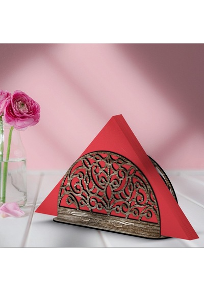 Kişiye Özel Ahşap Peçetelik - Model 5-5
