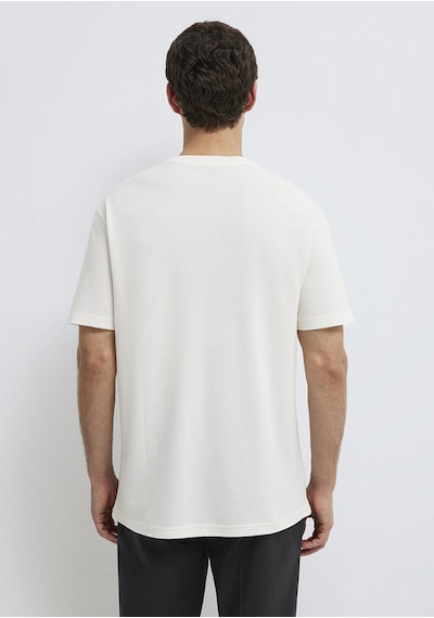 Mavi - Soft-premium Ekru Tencel Liyosel Karışımlı Tişört 0613468-70057 Ekru