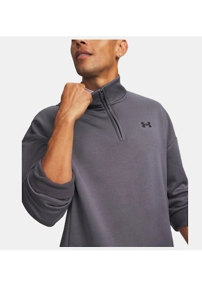 Under Armour Ua Armour Fleece 1/4 Zip Castlerock / / Black Mens 6017114-025 Gri
