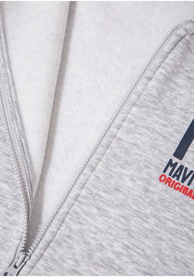 Mavi Fermuarlı Gri Erkek Çocuk Sweatshirt M6s10138-88467 Gri