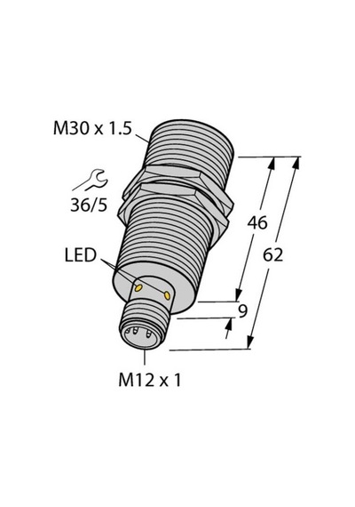Turck 4590718 Bı15-m30-vp6x-h1141 Endüktif Sensör Artırılmış Anahtarlama Mesafesi İle