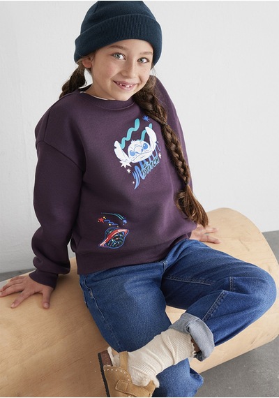 Mavi - Stitch Baskılı Mor Sweatshirt 7s10161-70635 Mor