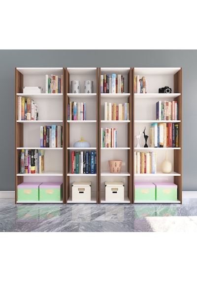 Nurmobilya Nur Mobilya 4'Lü Kitaplık Arkalıklı Model