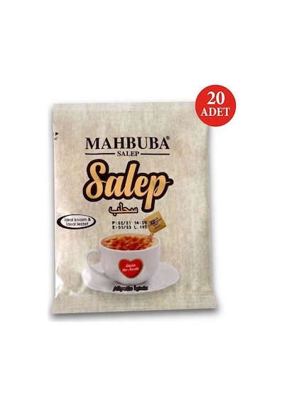 Mahbuba Salep Toz Sahlep Tarçınlı 20x20gr
