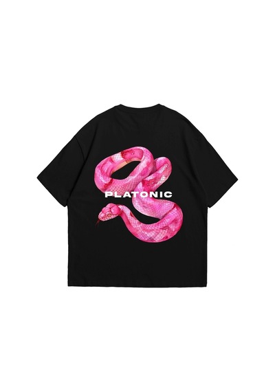 Startmore Platonic Baskılı Oversize Unisex Beyaz Siyah