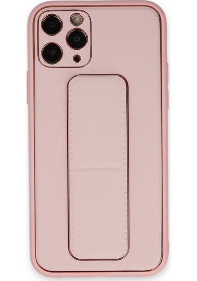 Newface - 4 - Apple iPhone Uyumlu 11 Pro Kılıf Coco Deri Standlı Kapak - Csmo-tex - - Pembe
