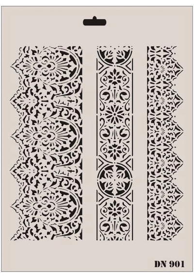 Mey İthalat Rich Dantel Seri Dn-901 Stencil 35x25 Cm Diğer