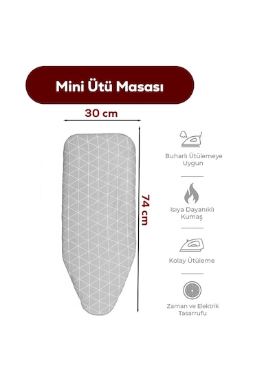 Porsima 15120-2 Smart Mini Seyahat Portatif Katlanabilir Ayaklı Ütü Masası Çok Renkli