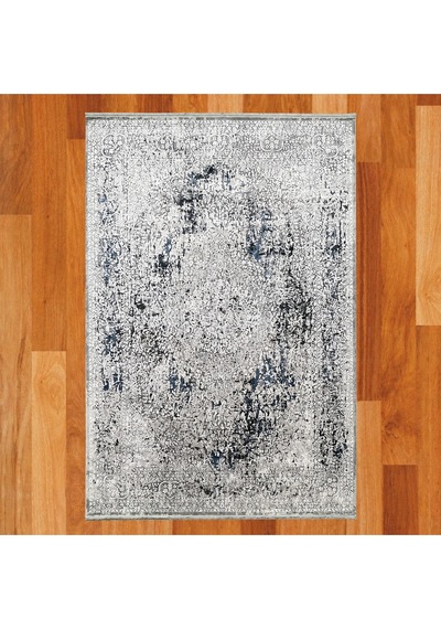Mermer Desenli 200 X 300 Bambu Yün Halı Gri