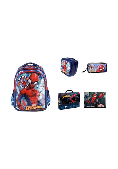 Spiderman Trio Crime Fighter Ilkokul Çantası 5 Parça Set Karışık