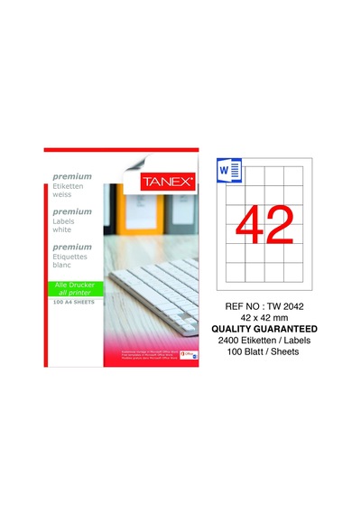 Tanex Tw-2042 42x42mm 100 Lü Lazer Etiketi