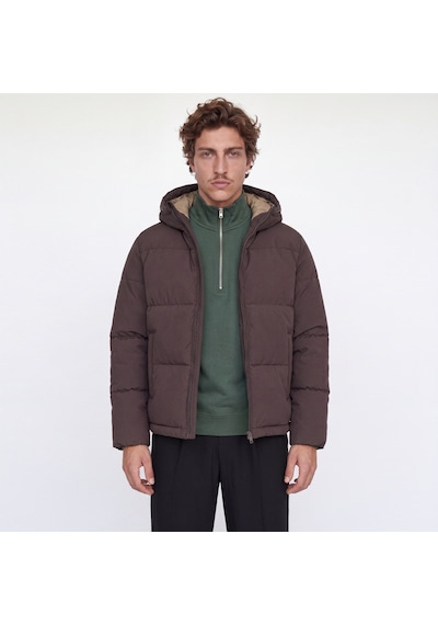 Jack & Jones Erkek Ayarlanabilir Bagcikli Kapüsonlu Puffer Ceket - Galaxy - 12303930 Java