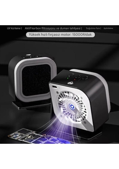 Tbk F001 Masa Üstü Mini Duman Emici Çok Fonksiyonlu Fan