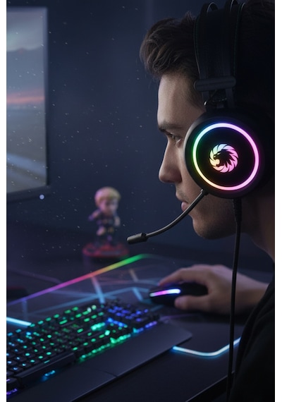 Gamemax HG3500 7.1 Surround RGB Oyuncu Kulaklığı Gamemax HG3500 7.1 Surround RGB Oyuncu Kulaklığı