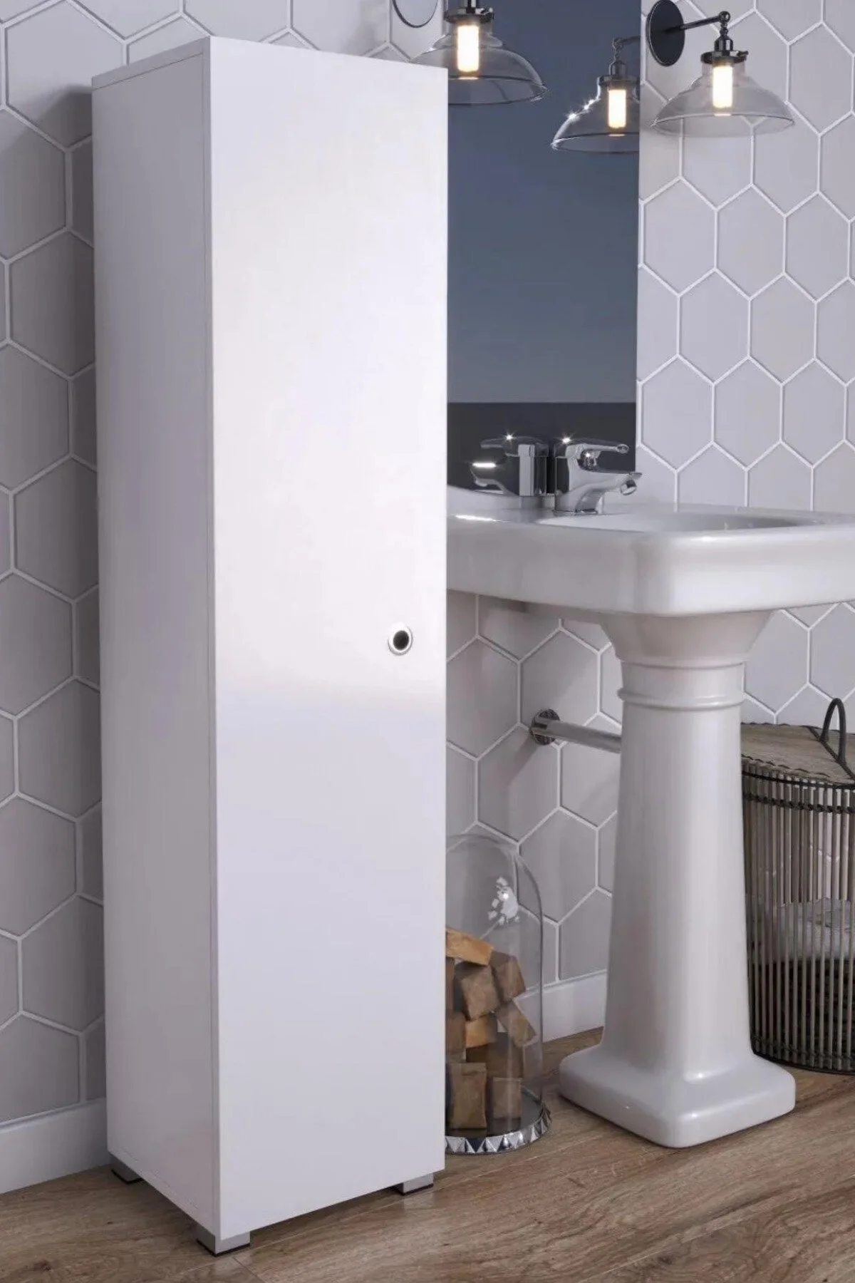 Saltık Çok Amaçlı Dolap Tek Kanat Raflı Mdf Beyaz