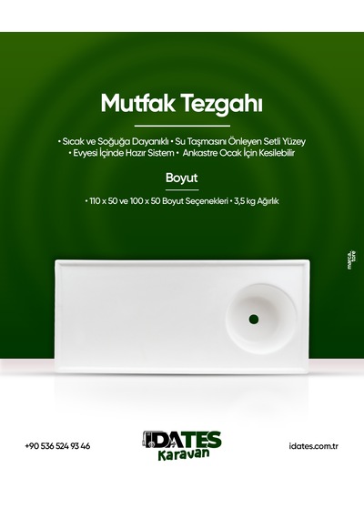 Karavan Mutfak Tezgahı Beyaz