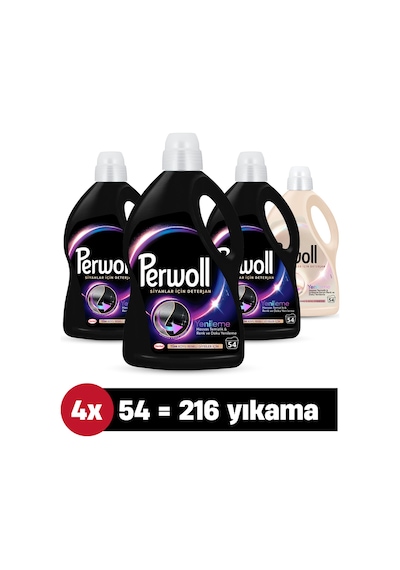 Çamaşır Deterjanı 2970 Ml 5'li Set: X3 Siyah, X1 Açık Renkler 216 Yıkama