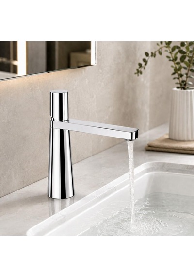 Arco Kısa Lavabo Bataryası Parlak Krom
